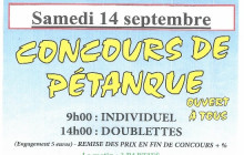 Concours de pétanque