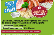 Repas à emporter Tennis Club Pondi