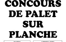 Concours de Palet sur planche