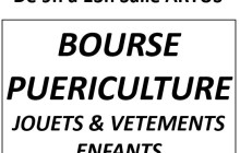 Bourse puériculture, jouets et vêtements