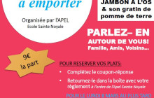 Repas à emporter École Sainte-Noyale RÉSERVATION 8 mars 2021