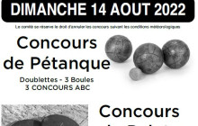 Concours de pétanque et palets