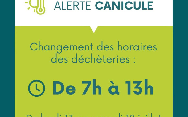 Changement des horaires des déchèteries